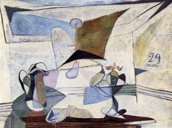 Pablo Picasso : still life with a lamp